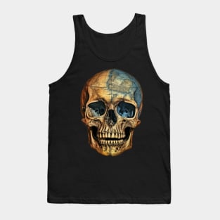 Skull with map Tank Top